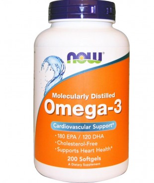 NOW Нау Омега-3 1400мг (OMEGA-3) капсулы  №200