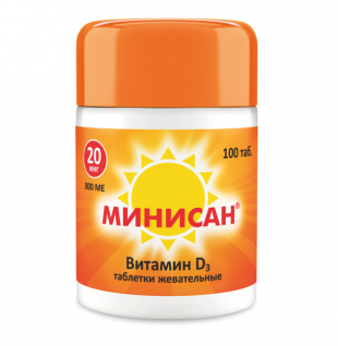 Минисан витамин Д 3 800 таблетки  №100