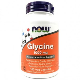 NOW Глицин 1184мг (GLYCINE ) капсулы №100