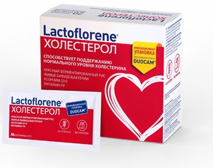 Лактофлорене холестерол пор. 2-х камерный 3,6г (1,8г+1,8г) порошок  №20