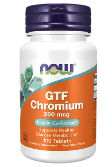 Now Хром 200 мкг (GTF Chromium) таблетки  382 мг №100