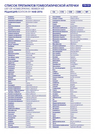 Аптечка гомеопатическая С200 на 40 препаратов гранулы 1 г
