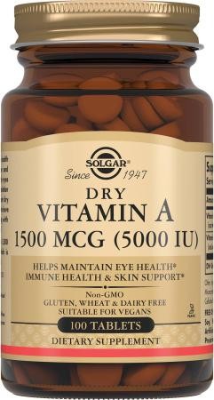 Солгар сухой витамин А 1500 мкг таблетки  №100