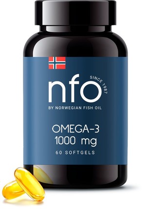 Норведжиан фиш ойл (рыбий жир) Омега-3 капсулы  1000 мг №60