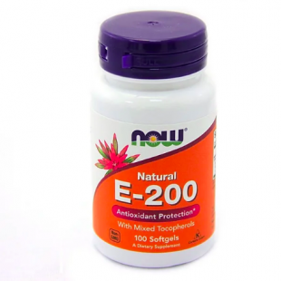 NOW  Нау Натуральный Витамин Е-200 (E-200 ) капсулы  №100