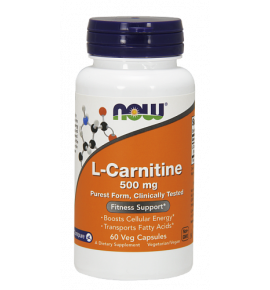 NOW Нау  L-Карнитин 500мг  (CARNITINE 500mg ) капсулы  №60