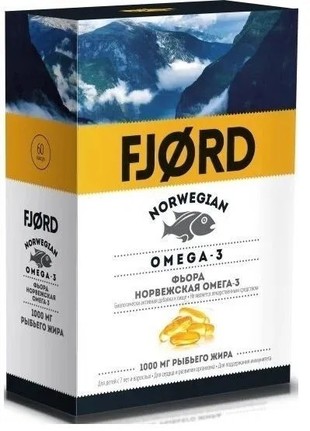 Фьорд Норвежская омега - 3 (1000мг рыбьего жира) капсулы  1000 мг №60